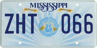 MS license plate ZHT066