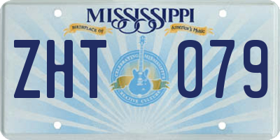 MS license plate ZHT079