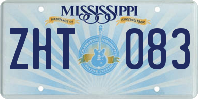 MS license plate ZHT083