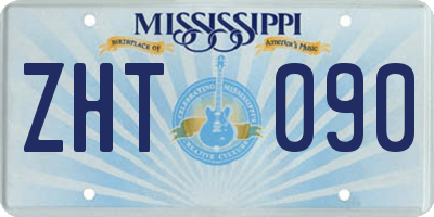 MS license plate ZHT090