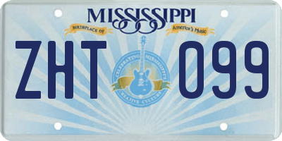 MS license plate ZHT099