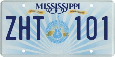 MS license plate ZHT101