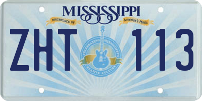 MS license plate ZHT113