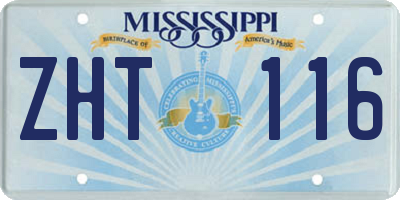 MS license plate ZHT116