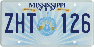 MS license plate ZHT126