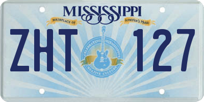 MS license plate ZHT127
