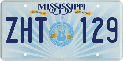 MS license plate ZHT129