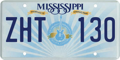MS license plate ZHT130
