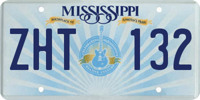 MS license plate ZHT132