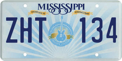 MS license plate ZHT134