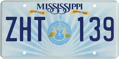 MS license plate ZHT139