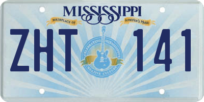 MS license plate ZHT141