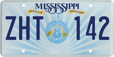 MS license plate ZHT142