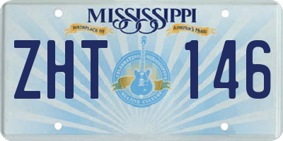 MS license plate ZHT146