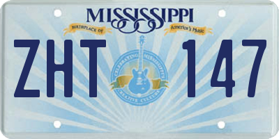 MS license plate ZHT147