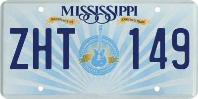 MS license plate ZHT149