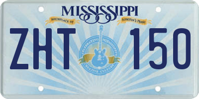 MS license plate ZHT150