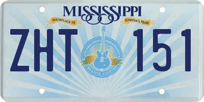 MS license plate ZHT151
