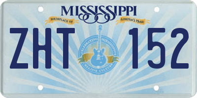 MS license plate ZHT152