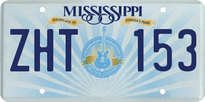MS license plate ZHT153