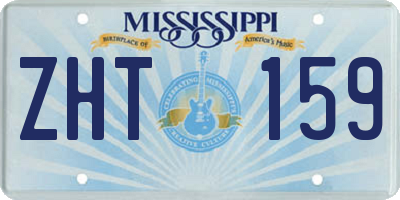 MS license plate ZHT159