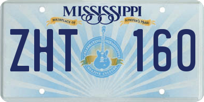 MS license plate ZHT160