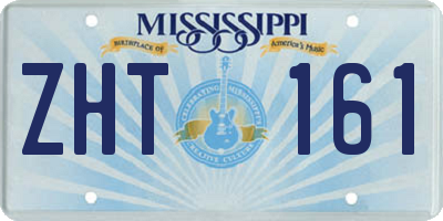MS license plate ZHT161