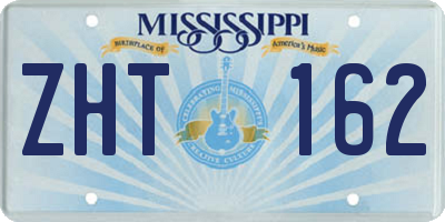 MS license plate ZHT162