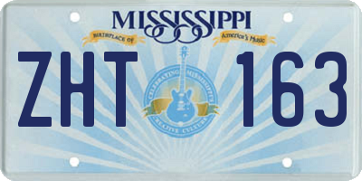 MS license plate ZHT163