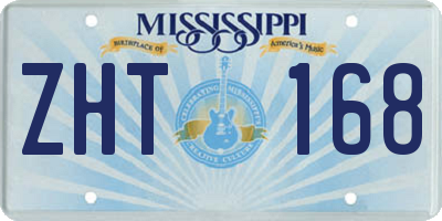 MS license plate ZHT168