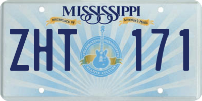 MS license plate ZHT171