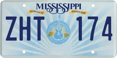 MS license plate ZHT174