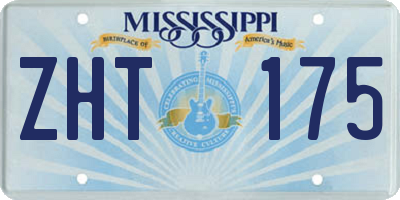 MS license plate ZHT175