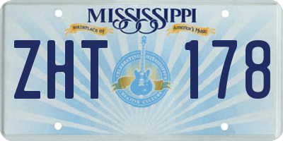 MS license plate ZHT178