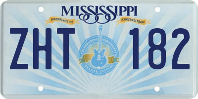 MS license plate ZHT182