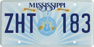 MS license plate ZHT183
