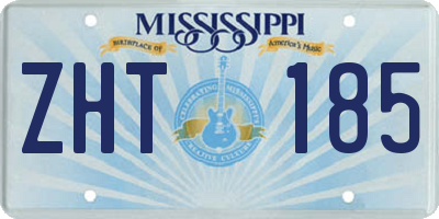 MS license plate ZHT185