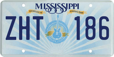 MS license plate ZHT186