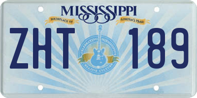 MS license plate ZHT189
