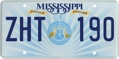 MS license plate ZHT190