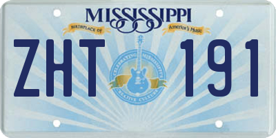 MS license plate ZHT191