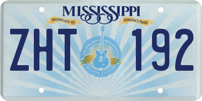 MS license plate ZHT192