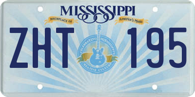 MS license plate ZHT195