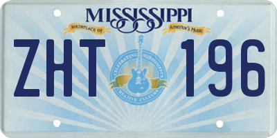 MS license plate ZHT196