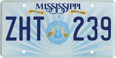 MS license plate ZHT239