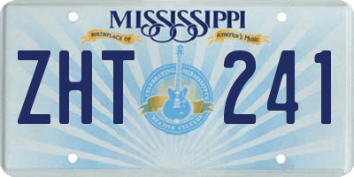 MS license plate ZHT241