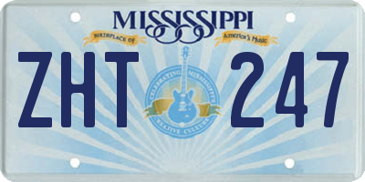MS license plate ZHT247