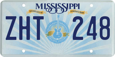 MS license plate ZHT248