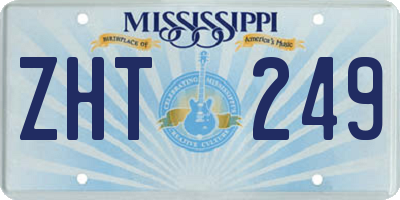 MS license plate ZHT249