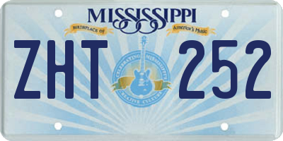 MS license plate ZHT252